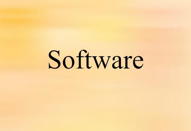 Software (noun) Definition, Meaning & Examples