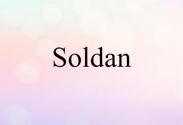 Soldan (noun) Definition, Meaning & Examples