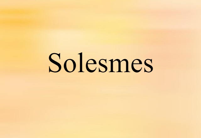 Solesmes (noun) Definition, Meaning & Examples