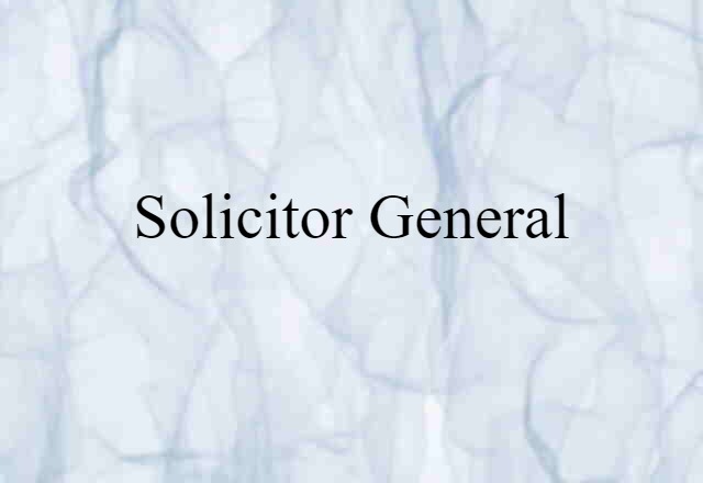 solicitor general