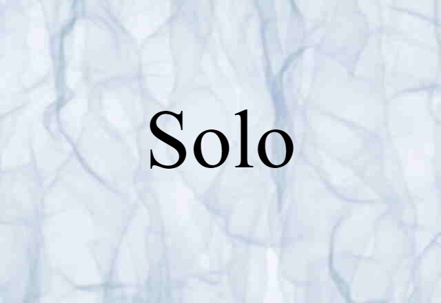 Solo (noun) Definition, Meaning & Examples