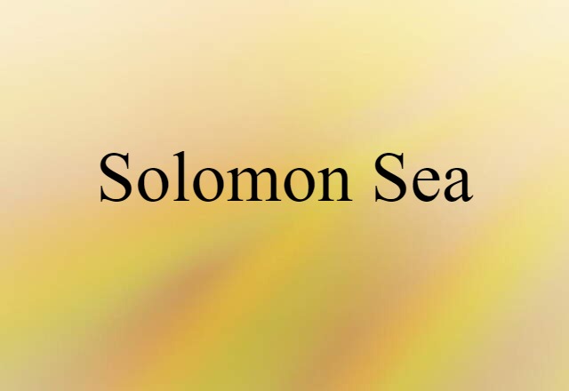 Solomon Sea