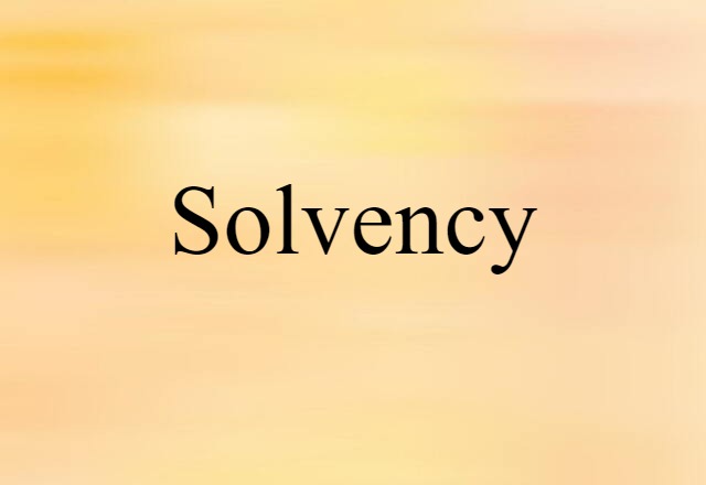 solvency