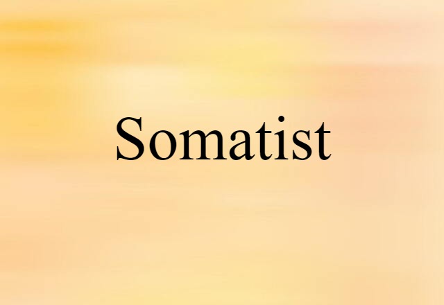 Somatist (noun) Definition, Meaning & Examples