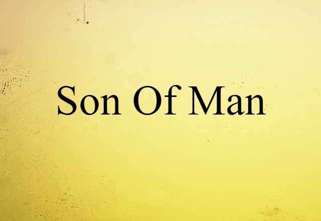 Son Of Man (noun) Definition, Meaning & Examples