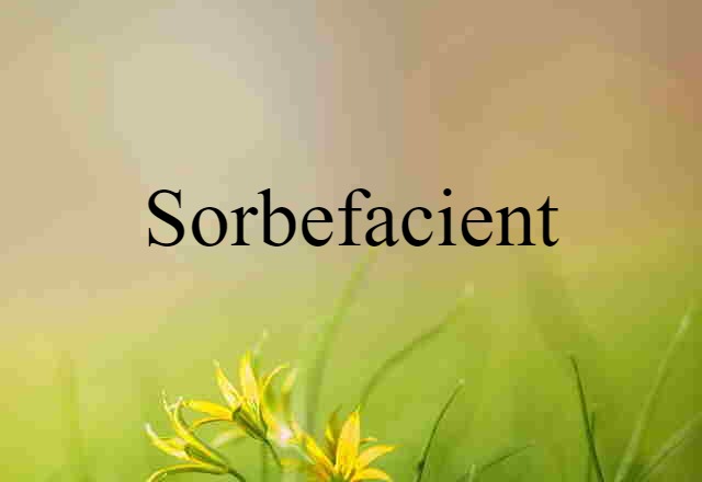 Sorbefacient (noun) Definition, Meaning & Examples