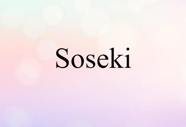 Soseki (noun) Definition, Meaning & Examples