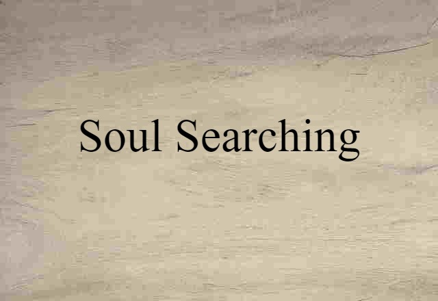 Soul-searching (noun) Definition, Meaning & Examples