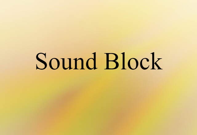 sound block