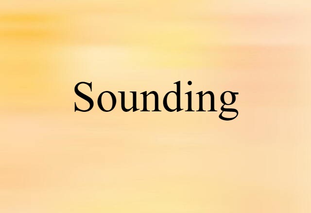 Sounding (noun) Definition, Meaning & Examples