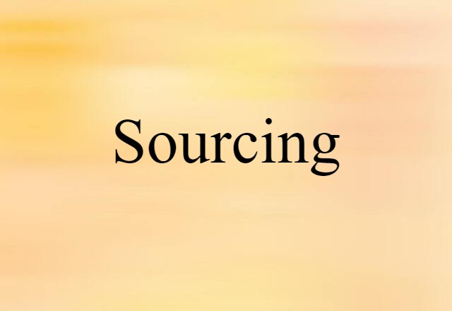 sourcing