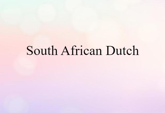 South African Dutch