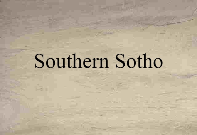 Southern Sotho