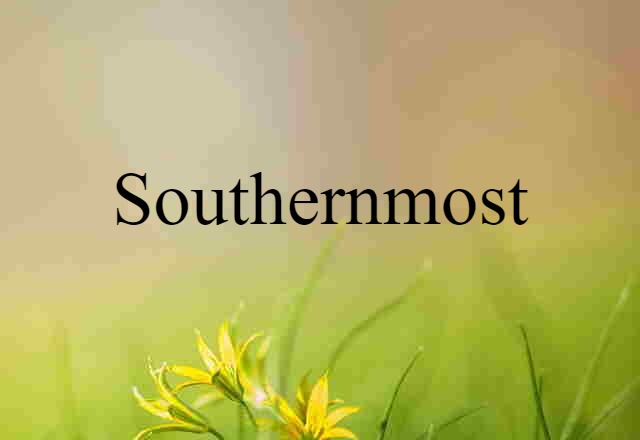 Southernmost (noun) Definition, Meaning & Examples