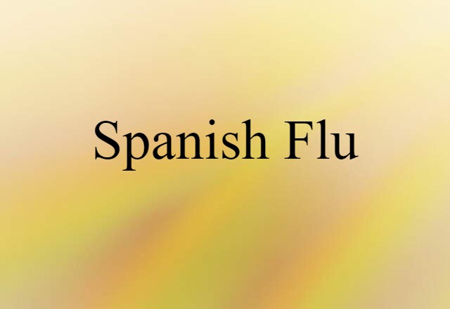 Spanish flu