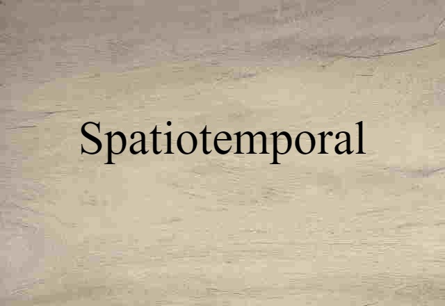 spatiotemporal