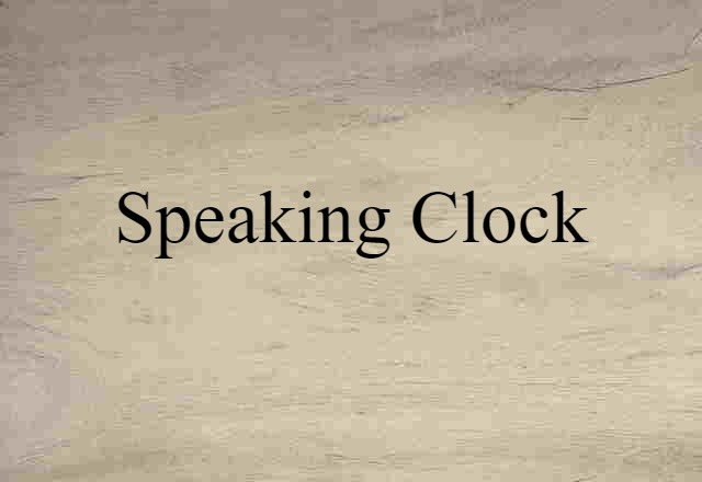 speaking clock