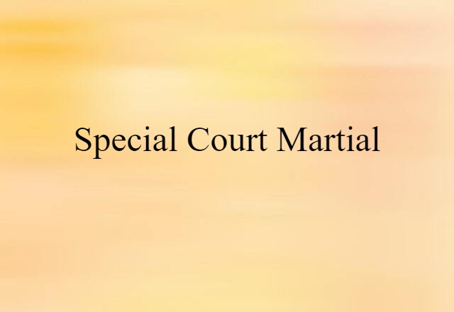 special court martial