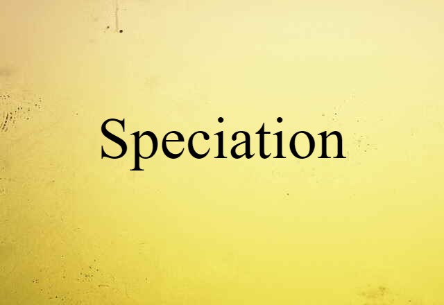 speciation