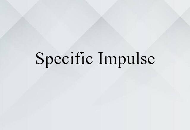 specific impulse