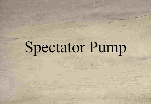 Spectator Pump (noun) Definition, Meaning & Examples