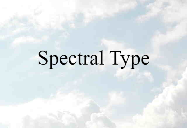 spectral type