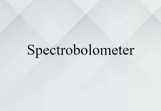 spectrobolometer