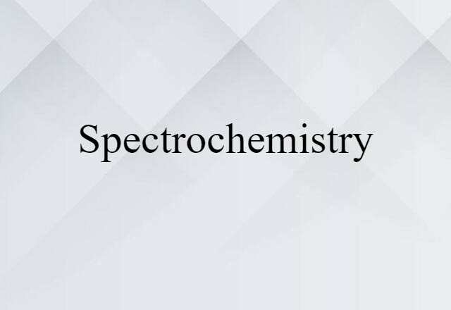 spectrochemistry