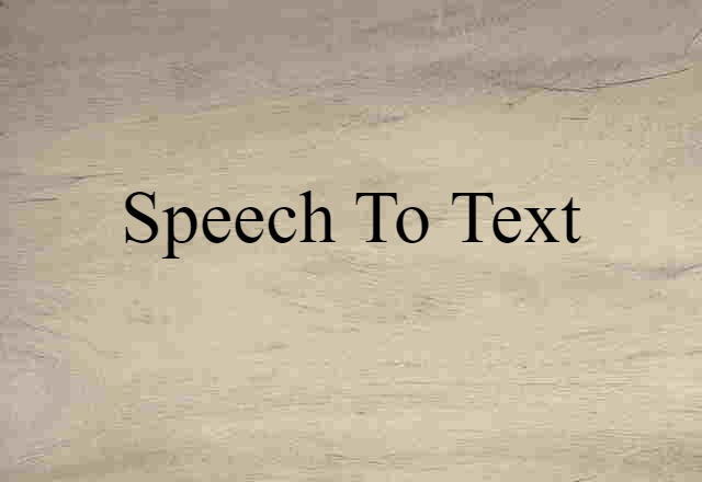 speech-to-text