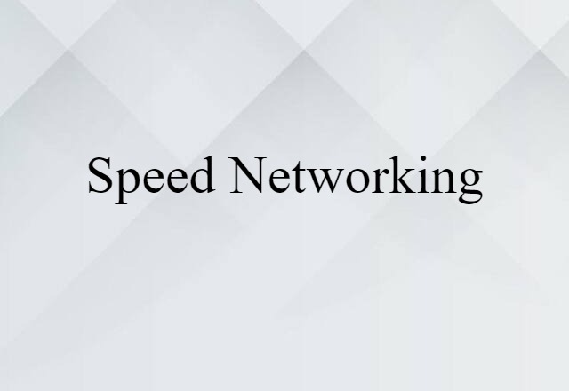 speed networking