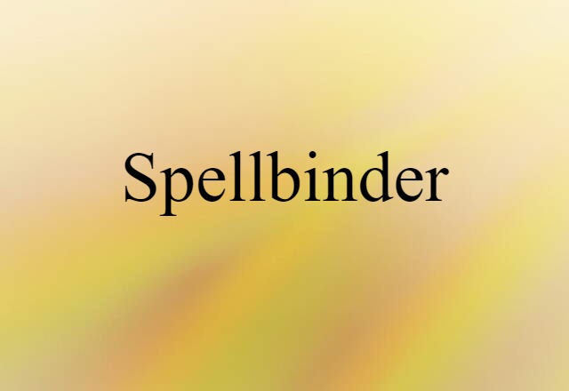 Spellbinder (noun) Definition, Meaning & Examples