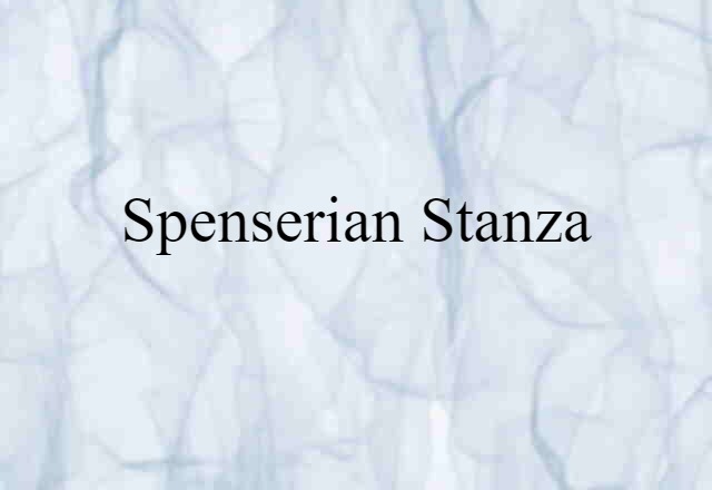 Spenserian stanza