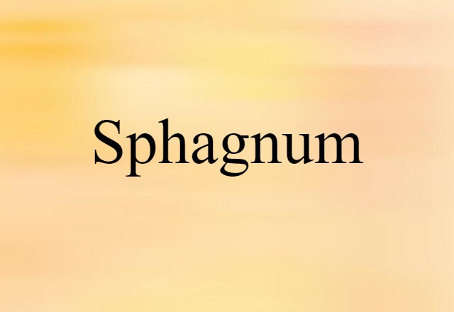 sphagnum