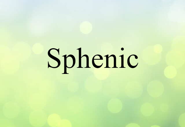 Sphenic (noun) Definition, Meaning & Examples