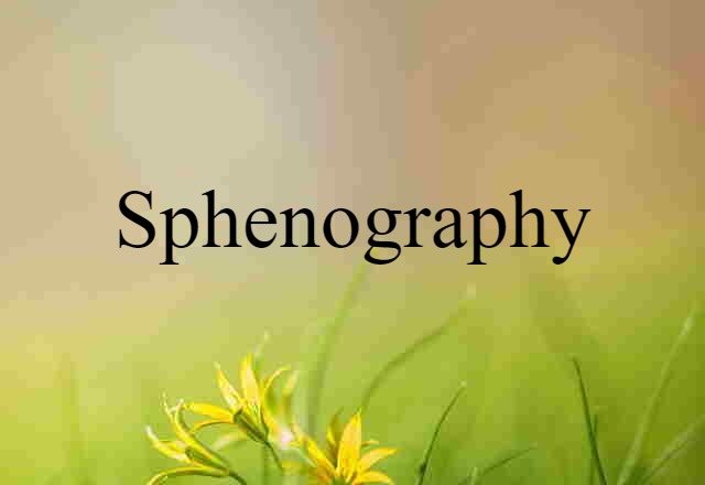 Sphenography (noun) Definition, Meaning & Examples