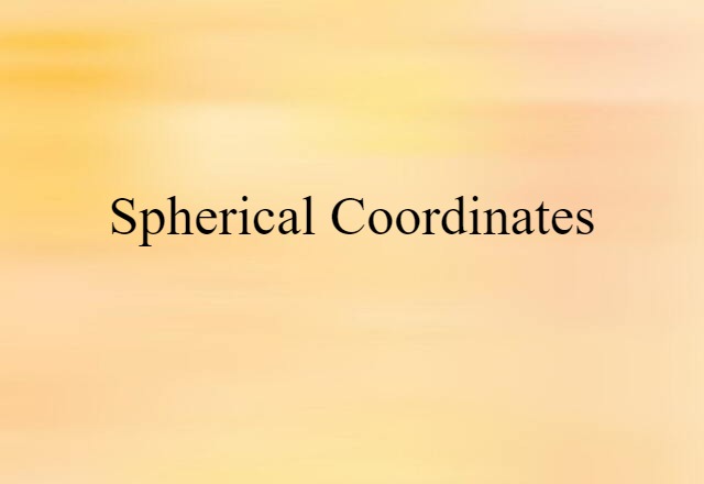 spherical coordinates