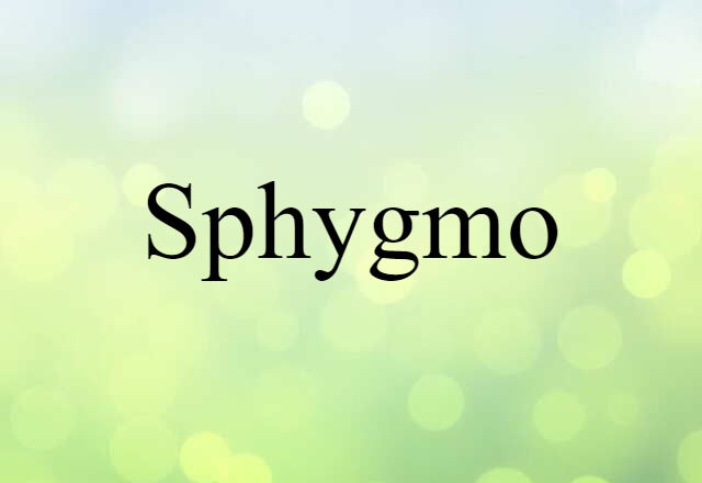 Sphygmo (noun) Definition, Meaning & Examples