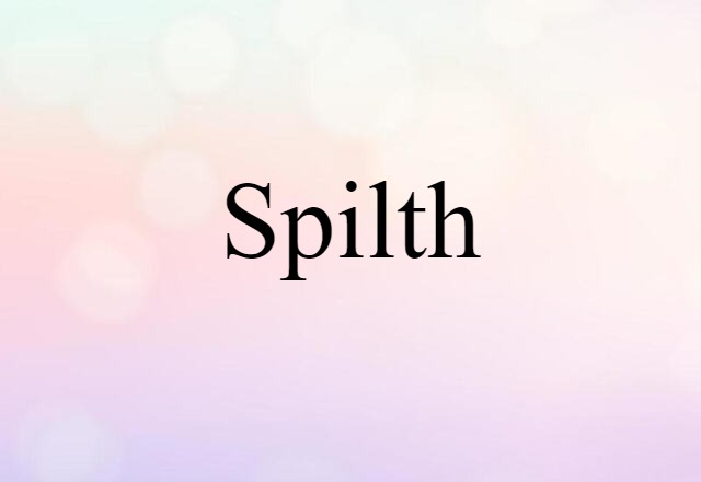 Spilth (noun) Definition, Meaning & Examples