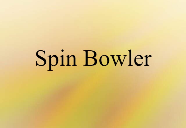 Spin Bowler (noun) Definition, Meaning & Examples