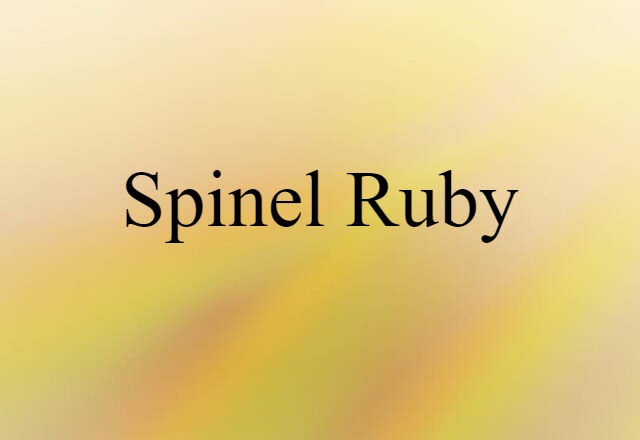 spinel ruby