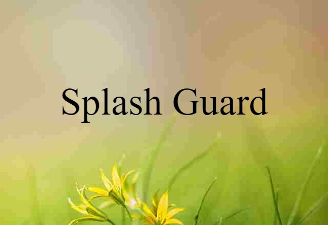 splash guard