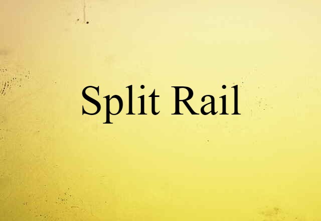 Split Rail (noun) Definition, Meaning & Examples