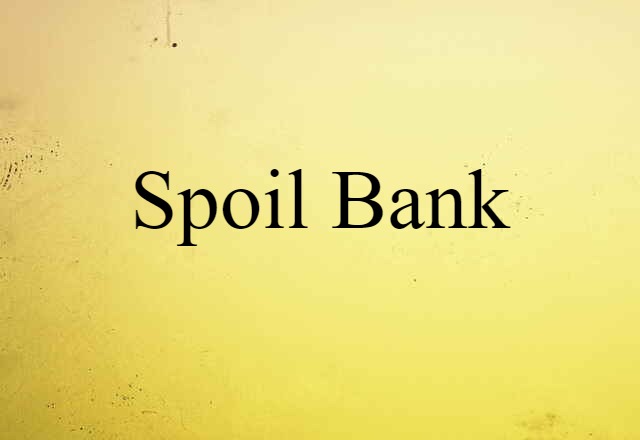 Spoil Bank (noun) Definition, Meaning & Examples