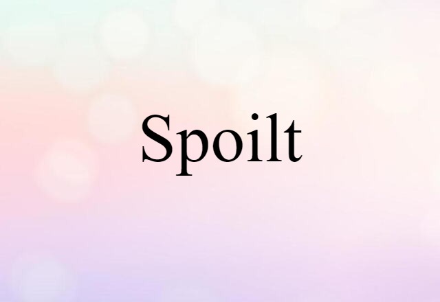 Spoilt (noun) Definition, Meaning & Examples