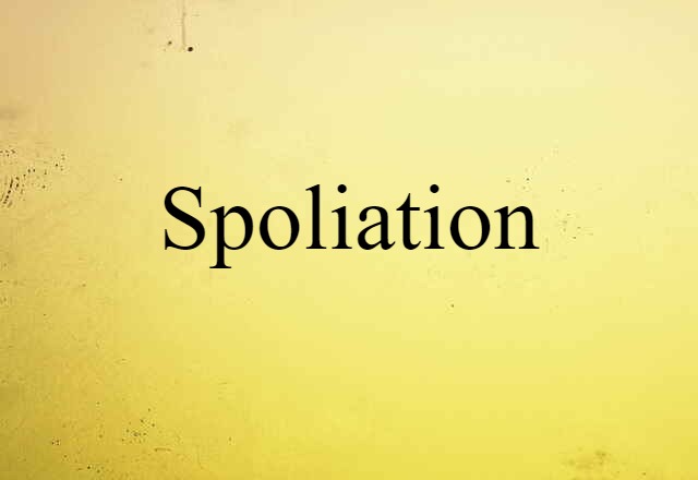 Spoliation (noun) Definition, Meaning & Examples