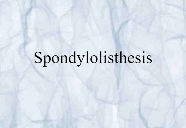 spondylolisthesis