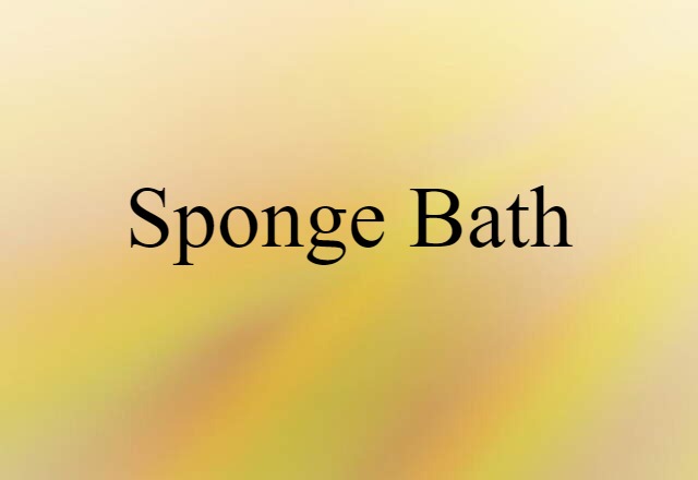 sponge bath