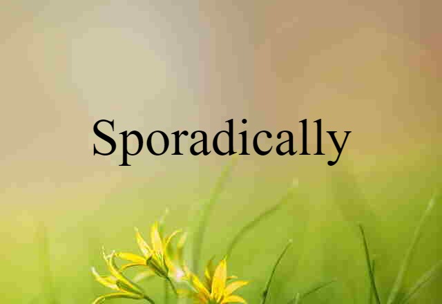 Sporadically (noun) Definition, Meaning & Examples