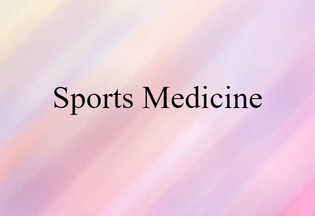 sports medicine