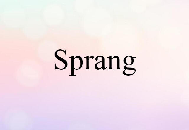 sprang